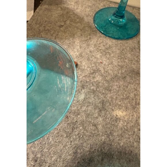 5 Multi Colored Stemmed 7.75" Wine glasses # 2859 - Picture 7 of 7